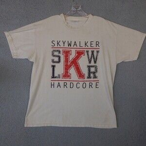 Vintage Skywalker Hardcore Shirt Men's XL White Short Sleeve Crewneck Punk